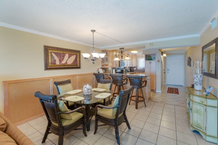 Spacious and comfortable dining area