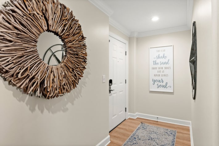 Walk into an entry hall instead of directly into the condo space.