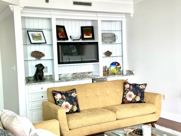 Beautiful LED display of fire to set a safe and cozy mood