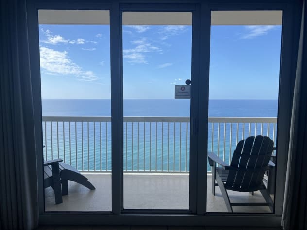 Looking out from family room 
