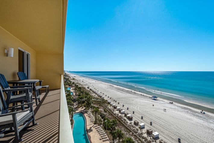 balcony view to the east.  