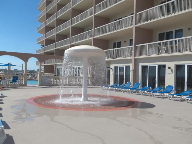 The kids will love playing in the water mushroom!