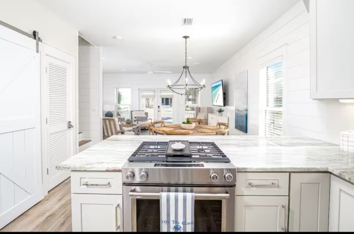 All stainless appliances, gas range