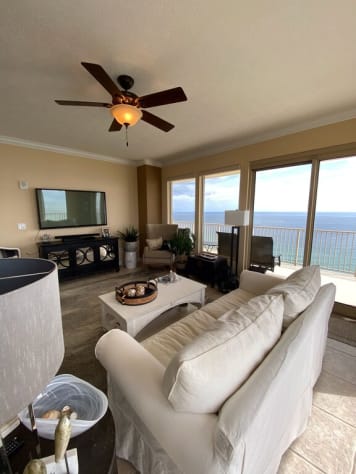 Comfortable Living room arrangement with stunning view