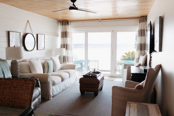 Living Room with view of the water