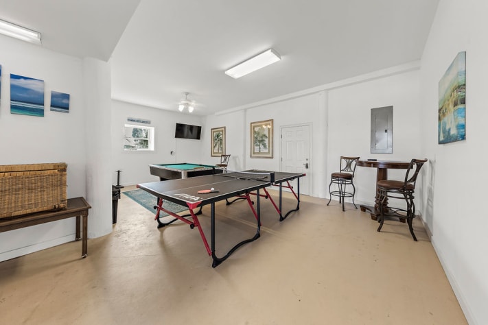 Game Room with pool table, ping pong, and cable tv