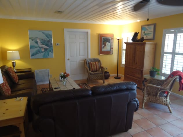 living room with TV