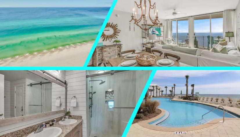 This fully remodeled 2BR/2BA + bunk nook condo at the luxurious AQUA Resort is fully remodeled and professionally decorated with all new furniture/decor. It features 2 King Beds, big Smart TVs