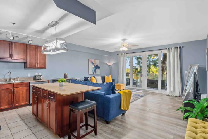 Open Kitchen space connected with Living room