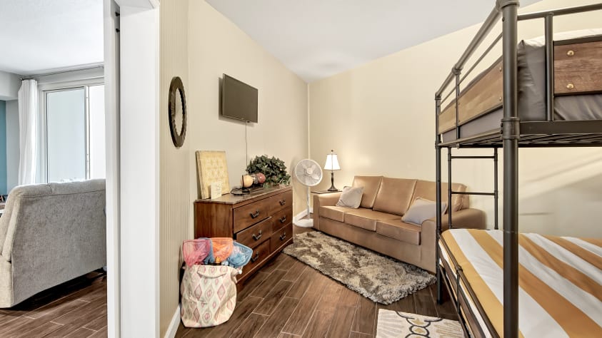 seating area and pull out couch