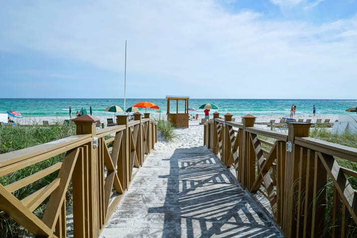Direct access to the beach just off the pool.  