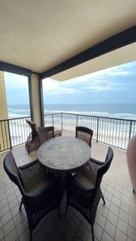 Deck with table and 4 chairs