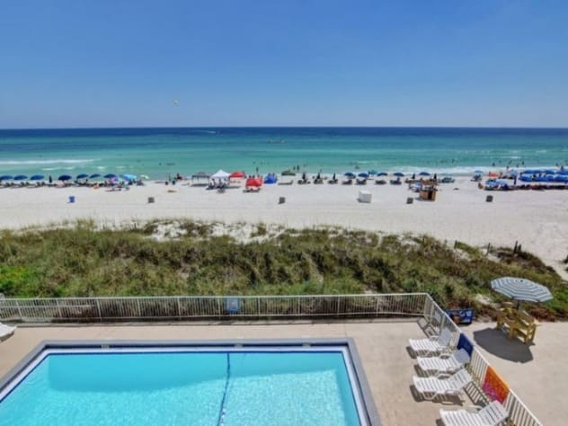 Pool and Gulf Front View
