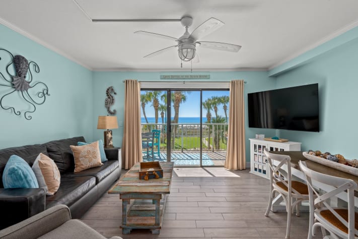 INCREDIBLE view from the living area; kitchen and balcony