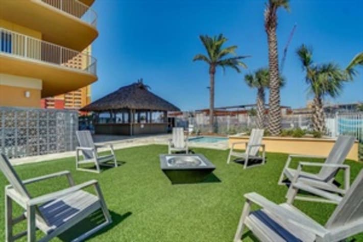 Exterior Seating Near Pool &amp; Hot Tub