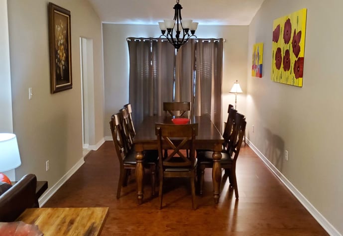 Formal dining room for 8