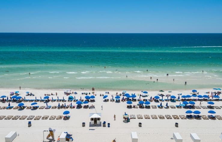 Gorgeous View from our balcony-beach setup included!