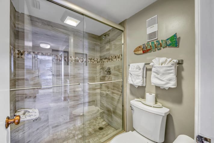 Updated tile shower.