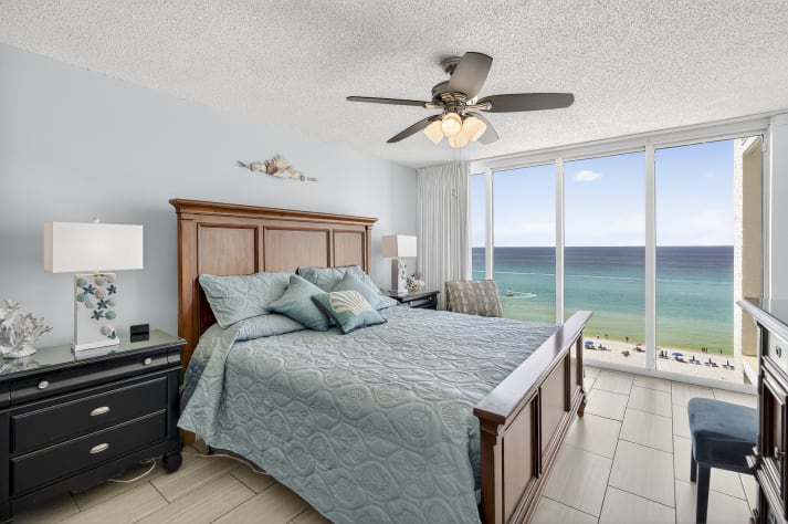 Master Bedroom with awesome views and master bath.
