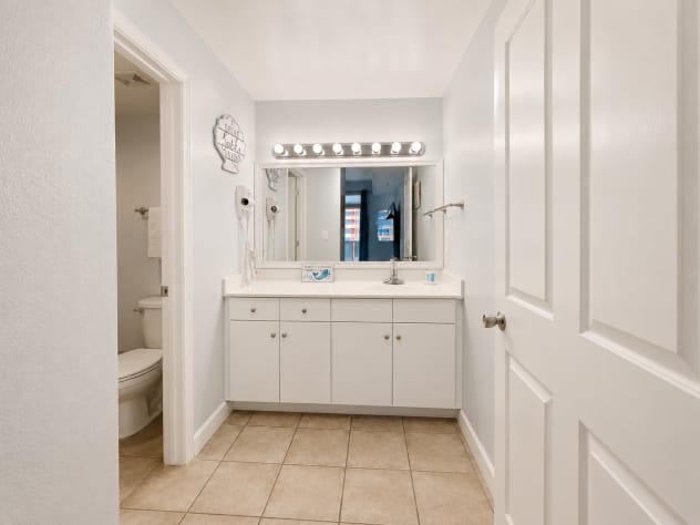 This bathroom is in bedroom #1