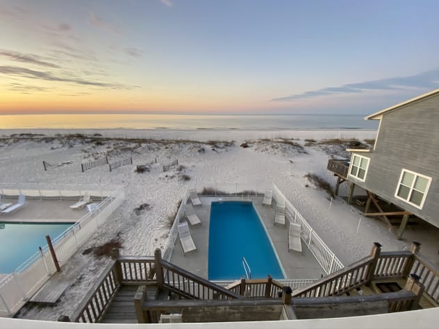 Pool and ocean view from upper deck