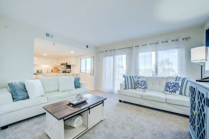 Living room with sleeper sofa