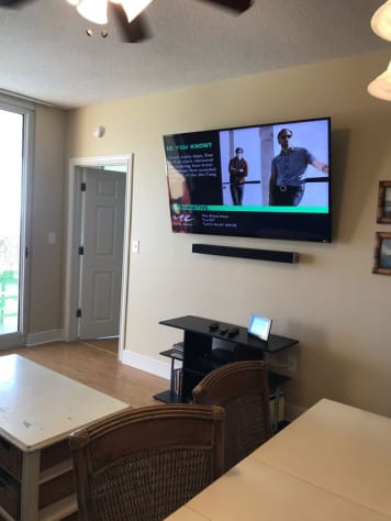 Living Room with Big Screen TV