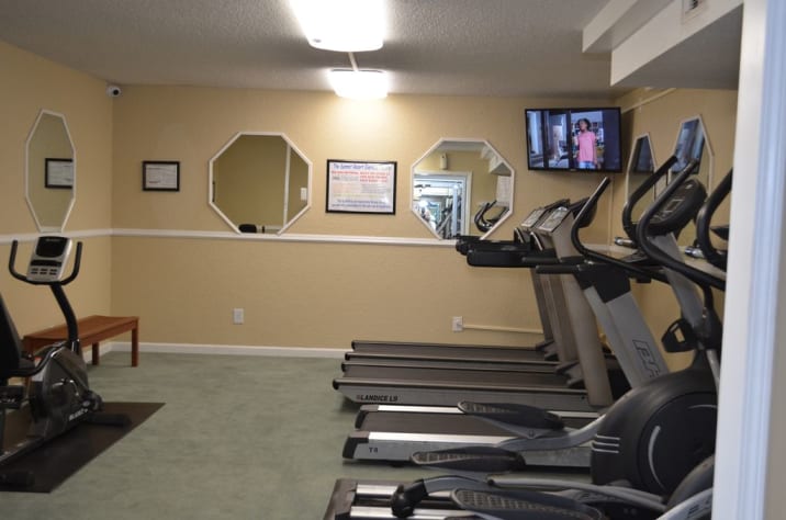 Full size exercise room. 