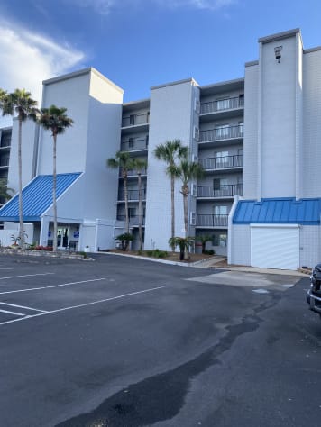 Parking view of building street side 
