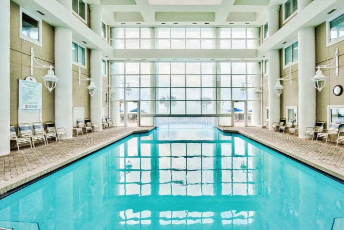 Indoor Pool - heated in the fall, winter, and spring. Also, Majestic Sun guests have access to the HEATED Boardwalk Pool, which is right behind the building.
