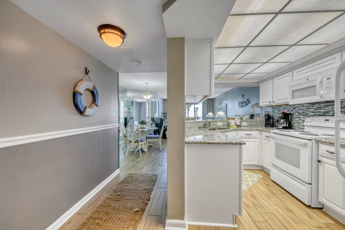 Entryway and kitchen 