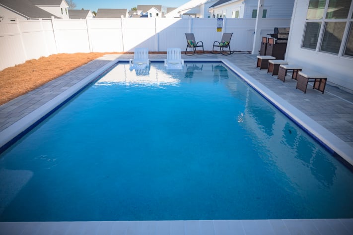 Backyard ready to relax and grill