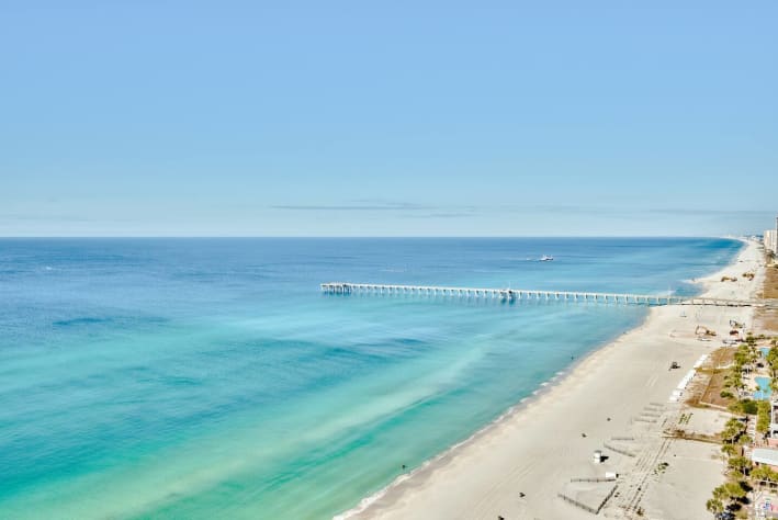 The famous Russell Fields City Pier. At 1500' into the water, it's one of Gulf's biggest. Great for fishing or just a nice walk
