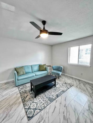 Living room with a sleeper sofa 
