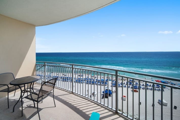 Gorgeous View from our balcony-beach setup included!