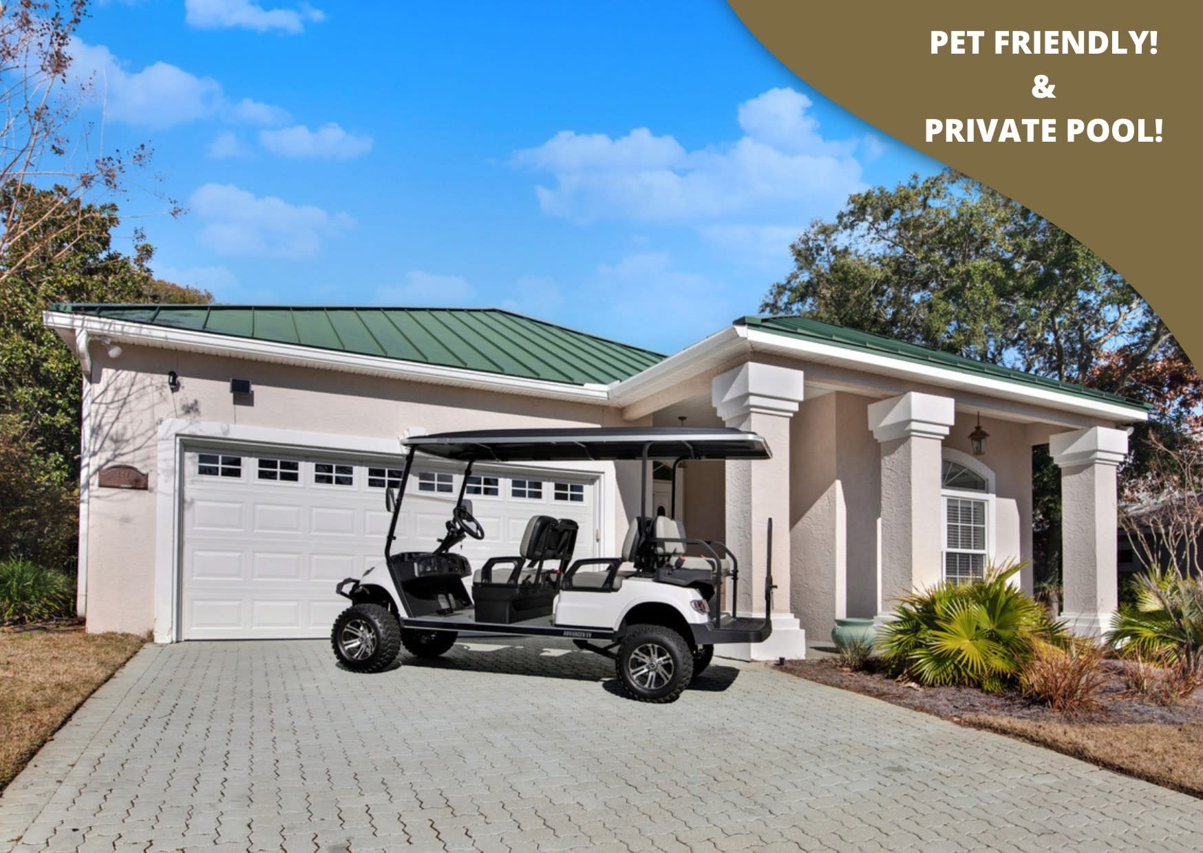 Pet Friendly Private Pool Golf Cart • House rental near Destin, FL