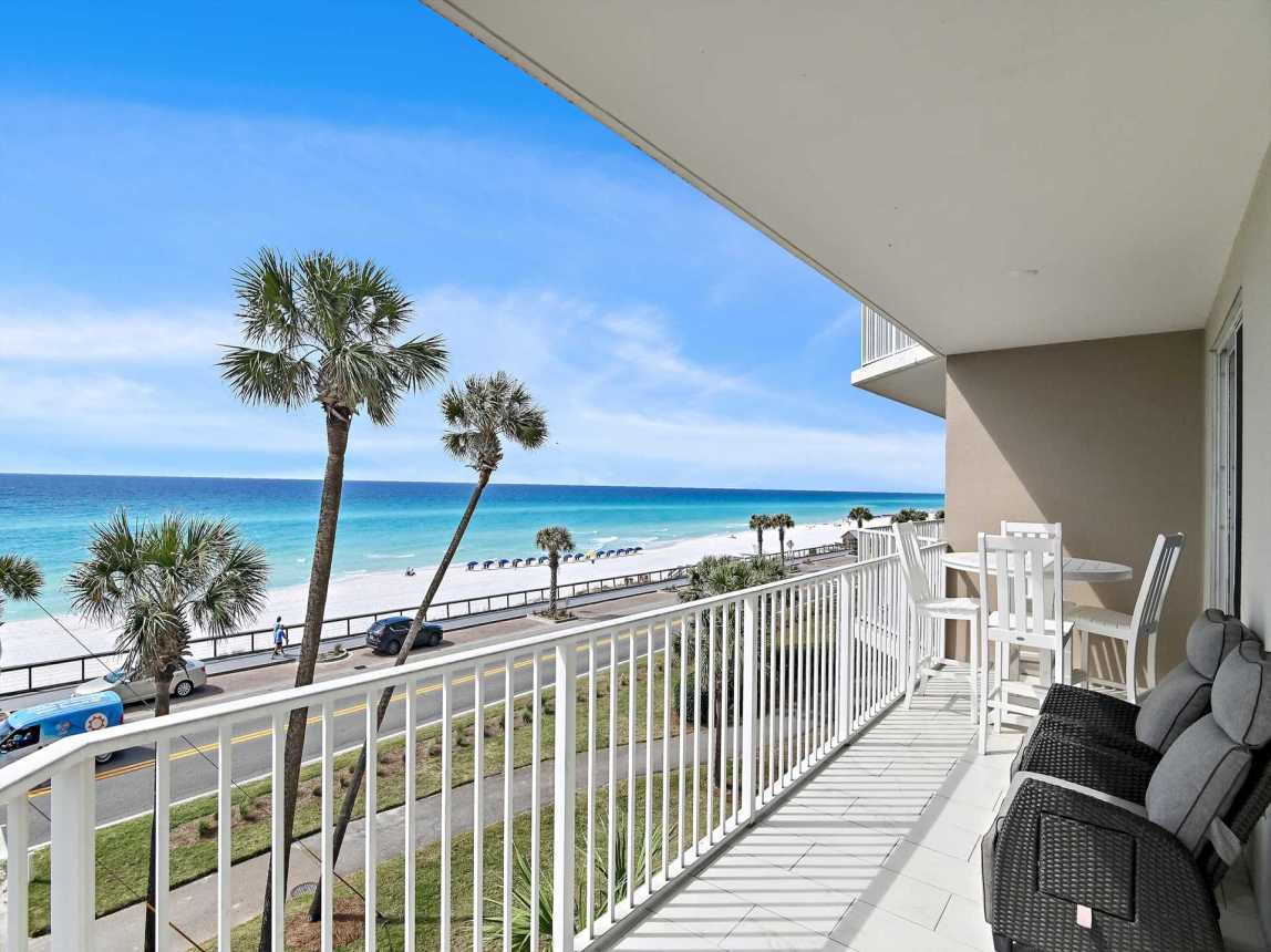 Outdoor seating for meals or morning coffee with a view