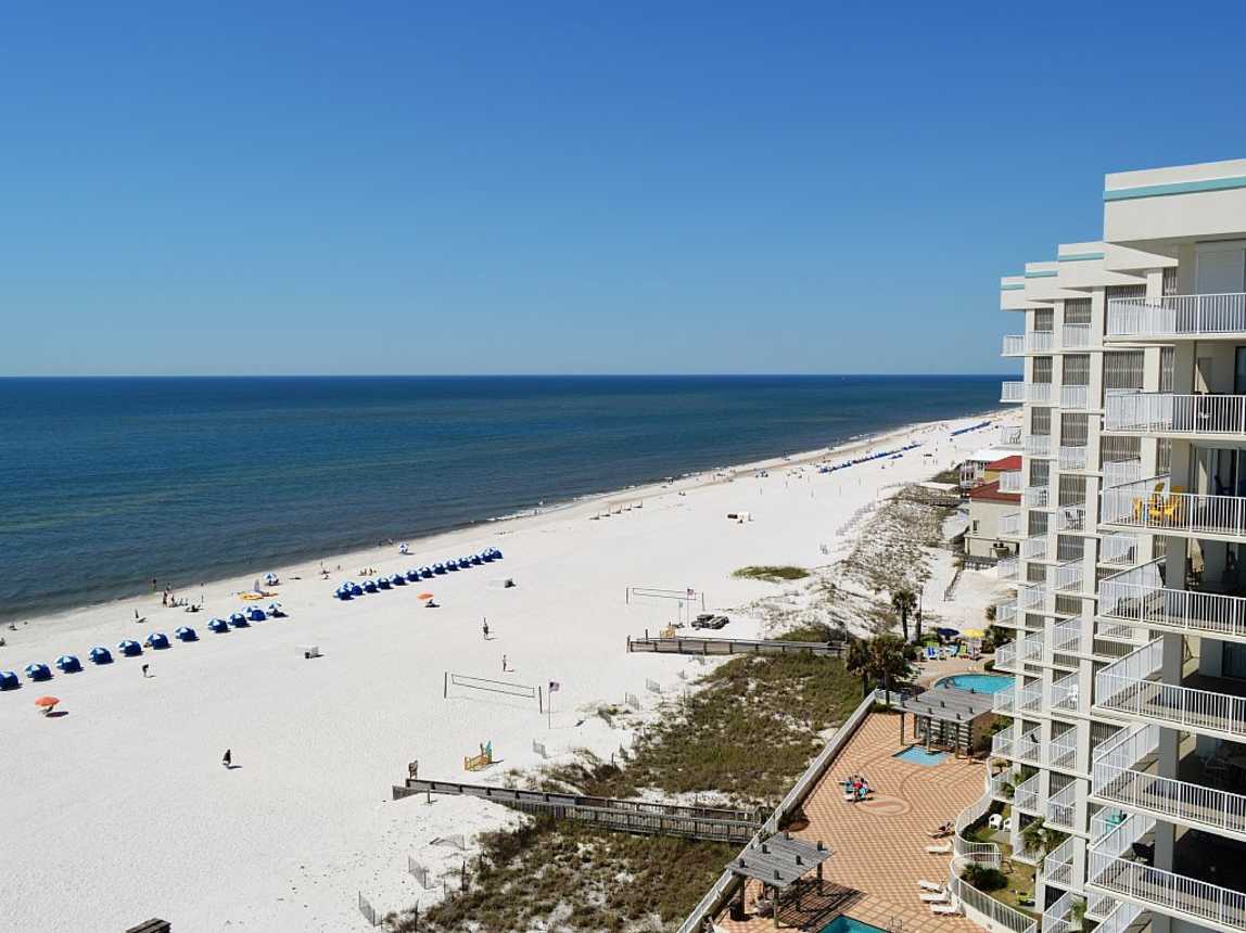 Balcony view looking west.
