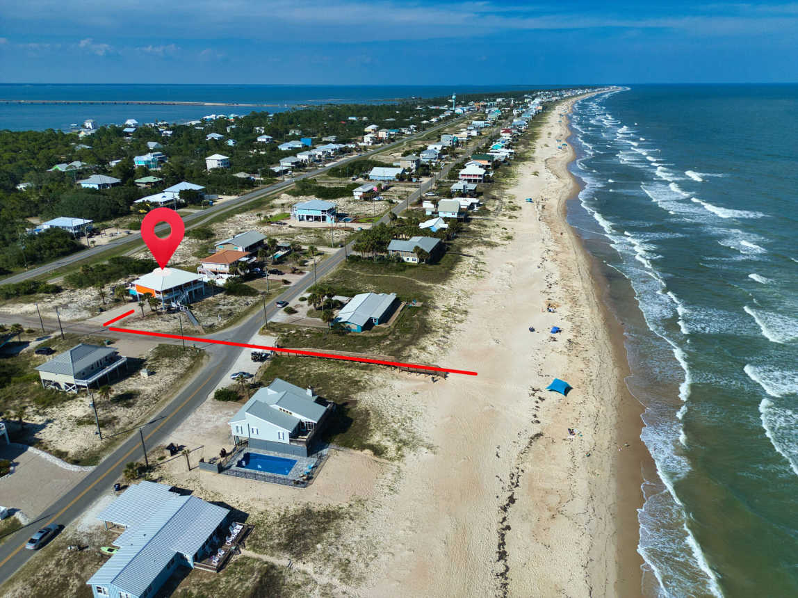 Aerial View showing bath to beach and boardwalk