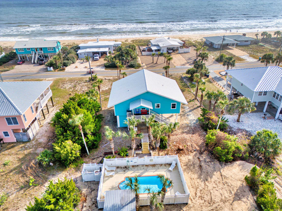 Aerial View with Pool