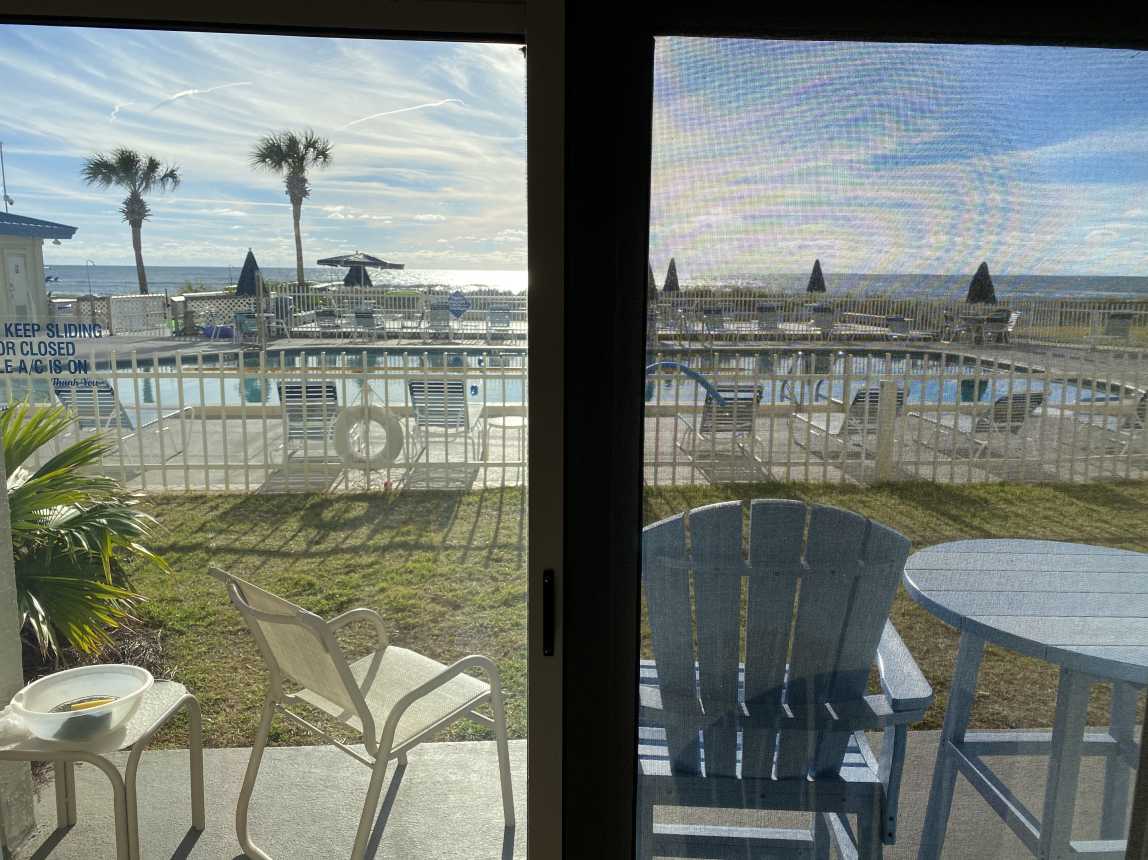 Your Patio is literally a few FLIP FLOPS from the Pool -  Jacuzzi - Beach!