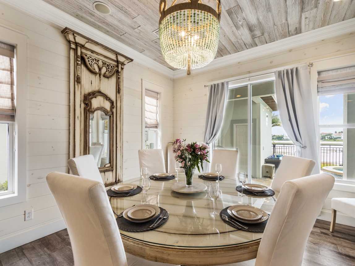 Elegant Dining Area with gorgeous lake views