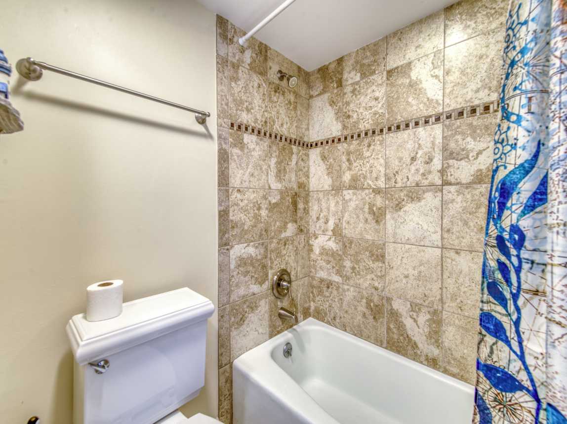Enjoy a well-appointed bathroom with a tub and shower.