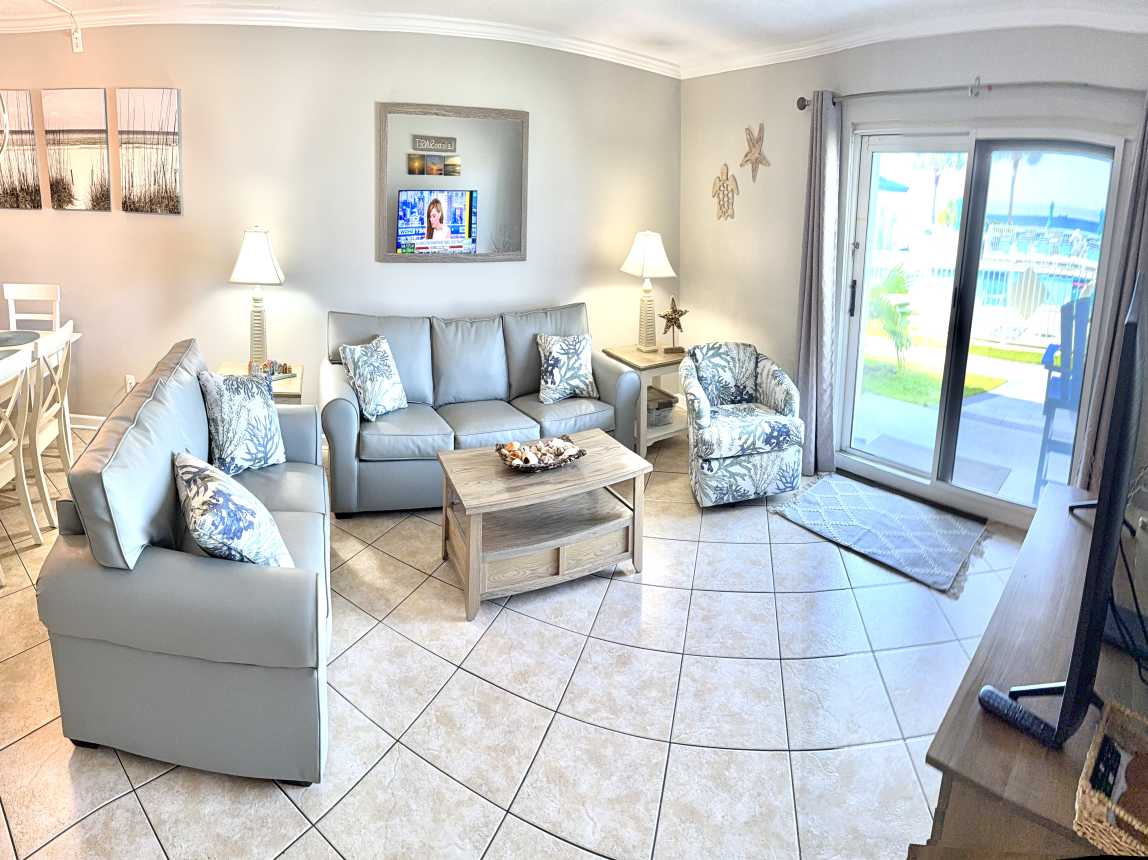 Relax in the Living area!  Sit on the Sofa and See Sunset!