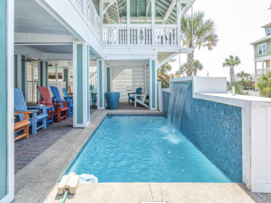 Water fall and optional heated pool if need 