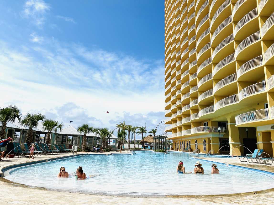 T.H.I.S ! ! !  LOVE LOVE LOVE lounging in the heated shallow water.