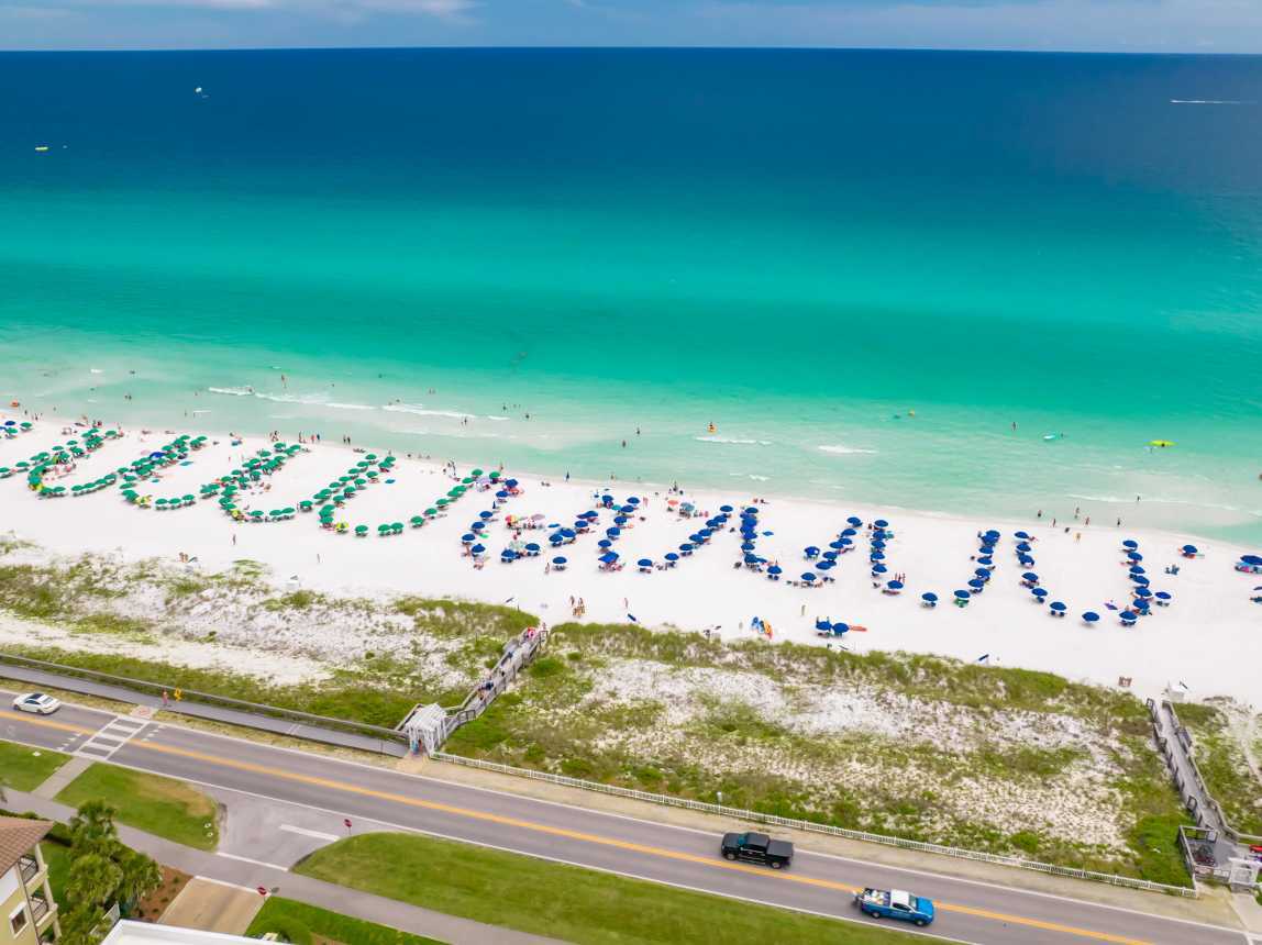 Aerial View of Beach access