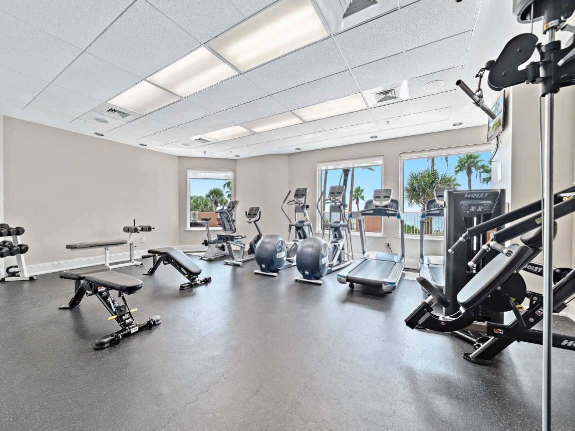 Fitness center right on the premises