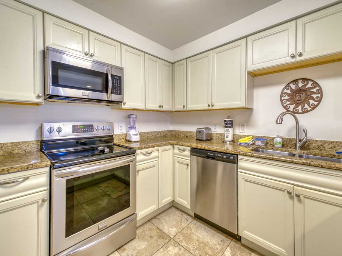 Large countertops make cooking and dining a breeze.