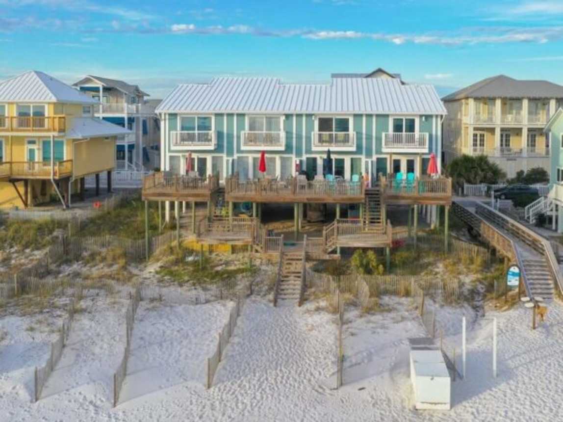 View from beach looking back towards the house 